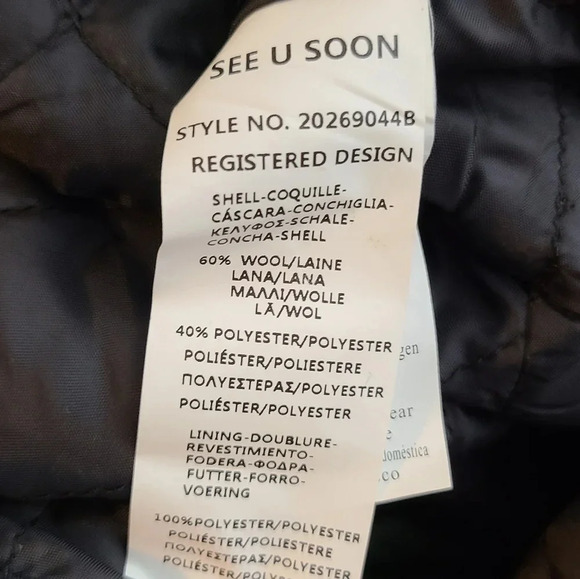 NWT See U Soon Plaid Wool Shacket Style Coat S - Picture 6 of 6